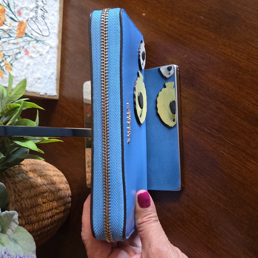 Kate Spade NY Tide Pool Puffy Puffer Fish Continental Wallet EUC - Picture 6 of 16